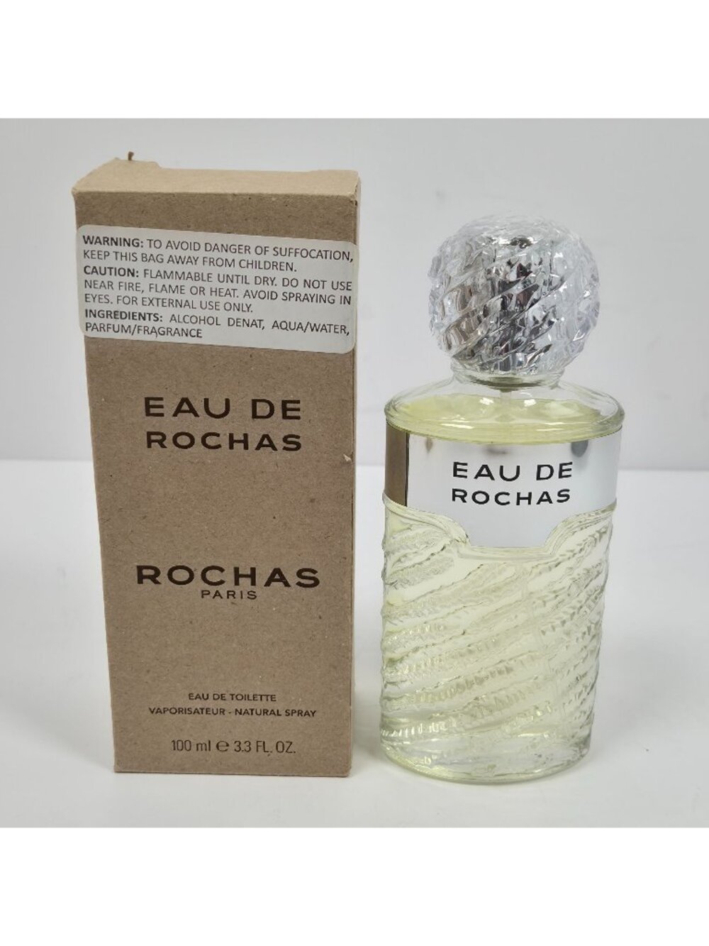Eau De Rochas Eau De Toilette Natural Spray 100ml 3.3 Fl Oz NEW OPEN BOX